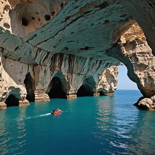 Quelle croisière propose des excursions pour découvrir les cavernes marines en Méditerranée?